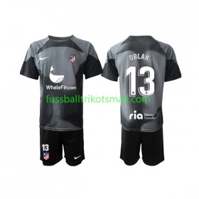 Fußballtrikots Atlético Madrid Jan Oblak 13 Torwart Kinder 2022-2023 Kurzarm Auswärts-trikot kaufen
